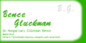 bence gluckman business card